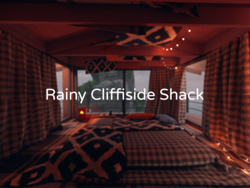 Rainy Cliffside Shack
