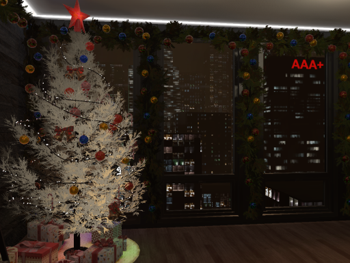 Christmas Night City Apartment