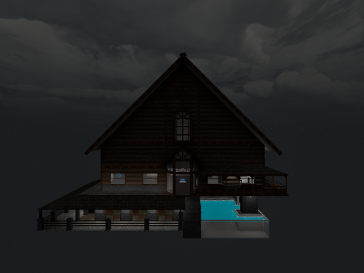 Cottage in the Rain