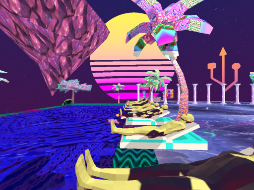 Vaporwave lounge