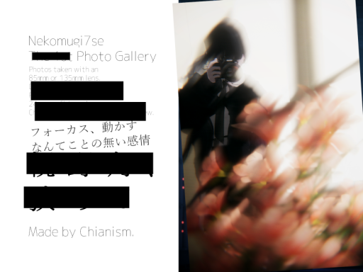 ［Photo Gallery］フォーカス、動かす。なんてことの無い感情