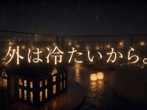 そとは冷たいから。