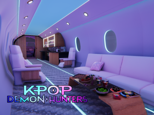 Huntrix Plane - Kpop Demon Hunter
