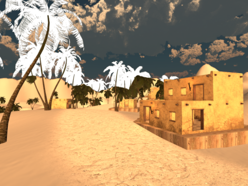 Small desert village