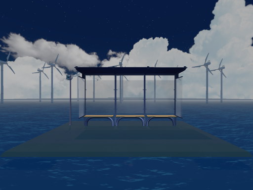 Bus Stop at Night