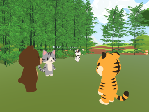 ぱんだ体操の会場（Animals Avatar）