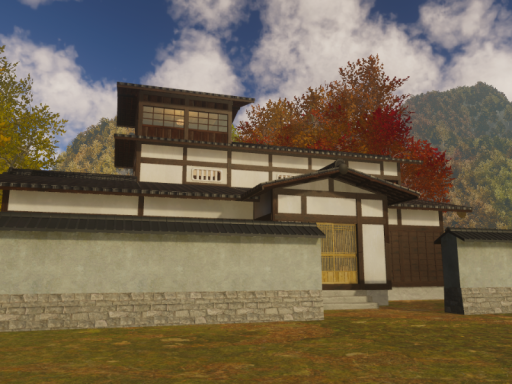 紅葉を望む山荘 - Autumn Mountain