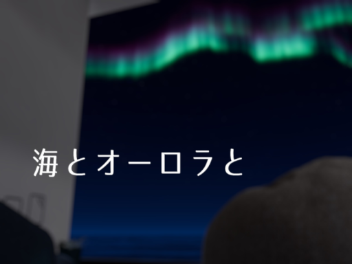 海とオーロラと