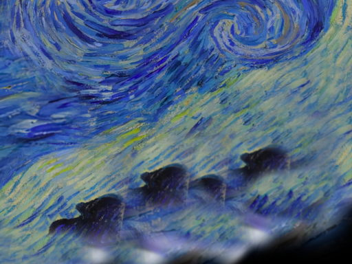 starry night forest