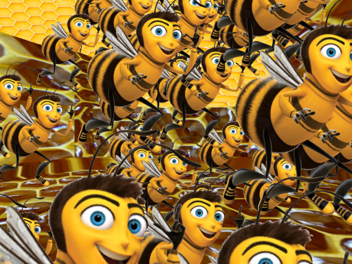 According to all known laws of aviation‚ there is no way that a bee should be able to fly․ Its wings are too small to get its fat little body off the ground․ The bee‚ of course‚ flies anyway․ Because bees don’t care what humans think is impossible․” SEQ․ 75 - “INTRO TO BARRY” INT․ BENSON HOUSE - DAY ANGLE ON˸ Sneakers on the ground․ Camera PANS UP to reveal BARRY BENSON’S BEDROOM ANGLE ON˸ Barry’s hand flipping through different sweaters in his closet․ BARRY Yellow black‚ yellow black‚ yellow black‚ yellow black‚ yellow black‚ yellow black․․․oohh‚ black and yellow․․․ ANGLE ON˸ Barry wearing the sweater he picked‚ looking in the mirror․ BARRY （CONT’D） Yeah‚ let’s shake it up a little․ He picks the black and yellow one․ He then goes to the sink‚ takes the top off a CONTAINER OF HONEY‚ and puts some honey into his hair․ He squirts some in his mouth and gargles․ Then he takes the lid off the bottle‚ and rolls some on like deodorant․ CUT TO˸ INT․ BENSON HOUSE KITCHEN - CONTINUOUS Barry’s mother‚ JANET BENSON‚ yells up at Barry․ JANET BENSON Barry‚ breakfast is readyǃ CUT TO˸ ＂Bee Movie＂ - JS REVISIONS 8／13／07 1․ INT․ BARRY’S ROOM - CONTINUOUS BARRY Comingǃ SFX˸ Phone RINGING․ Barry’s antennae vibrate as they RING like a phone․ Barry’s hands are wet․ He looks around for a towel․ BARRY （CONT’D） Hang on a secondǃ He wipes his hands on his sweater‚ and pulls his antennae down to his ear and mouth․ BARRY （CONT'D） Hello？ His best friend‚ ADAM FLAYMAN‚ is on the other end․ ADAM Barry？ BARRY Adam？ ADAM Can you believe this is happening？ BARRY Can’t believe it․ I’ll pick you up․ Barry sticks his stinger in a sharpener․ SFX˸ BUZZING AS HIS STINGER IS SHARPENED․ He tests the sharpness with his finger․ SFX˸ Bing․ BARRY （CONT’D） Looking sharp․ ANGLE ON˸ Barry hovering down the hall‚ sliding down the staircase bannister․ Barry’s mother‚ JANET BENSON‚ is in the kitchen․ JANET BENSON Barry‚ why don’t you use the stairs？ Your father paid good money for those․ ＂Bee Movie＂ - JS REVISIONS 8／13／07 2․ BARRY Sorry‚ I’m excited․ Barry’s father‚ MARTIN BENSON‚ ENTERS․ He’s reading a NEWSPAPER with the HEADLINE‚ “Queen gives birth to thousandtuplets˸ Resting Comfortably․” MARTIN BENSON Here’s the graduate․ We’re very proud of you‚ Son․ And a perfect report card‚ all B’s․ JANET BENSON （mushing Barry’s hair） Very proud․ BARRY Maǃ I’ve got a thing going here․ Barry re-adjusts his hair‚ starts to leave․ JANET BENSON You’ve got some lint on your fuzz․ She picks it off․ BARRY Ow‚ that’s meǃ MARTIN BENSON Wave to us․ We’ll be in row 118‚000․ Barry zips off․ BARRY Byeǃ JANET BENSON Barry‚ I told you‚ stop flying in the houseǃ CUT TO˸ SEQ․ 750 - DRIVING TO GRADUATION EXT․ BEE SUBURB - MORNING A GARAGE DOOR OPENS․ Barry drives out in his CAR․ ＂Bee Movie＂ - JS REVISIONS 8／13／07 3․ ANGLE ON˸ Barry’s friend‚ ADAM FLAYMAN‚ standing by the curb․ He’s reading a NEWSPAPER with the HEADLINE˸ “Frisbee Hits Hive˸ Internet Down․ Bee-stander˸ “I heard a sound‚ and next thing I knew․․․wham-oǃ․” Barry drives up‚ stops in front of Adam․ Adam jumps in․ BARRY Hey‚ Adam․ ADAM Hey‚ Barry․ （pointing at Barry’s hair） Is that fuzz gel？ BARRY A little․ It’s a special day․ Finally graduating․ ADAM I never thought I’d make it․ BARRY Yeah‚ three days of grade school‚ three days of high school․ ADAM Those were so awkward․ BARRY Three days of college․ I’m glad I took off one day in the middle and just hitchhiked around the hive․ ADAM You did come back different․ They drive by a bee who’s jogging․ ARTIE Hi Barryǃ BARRY （to a bee pedestrian） Hey Artie‚ growing a mustache？ Looks good․ Barry and Adam drive from the suburbs into the city․ ADAM Hey‚ did you hear about Frankie？ ＂Bee Movie＂ - JS REVISIONS 8／13／07 4․ BARRY Yeah․ ADAM You going to his funeral？ BARRY No‚ I’m not going to his funeral․ Everybody knows you sting someone you die‚ you don’t waste it on a squirrel․ He was such a hot head․ ADAM Yeah‚ I guess he could’ve just gotten out of the way․ The DRIVE through a loop de loop․ BARRY AND ADAM Whoa․․․Whooo․․․wheeeǃǃ ADAM I love this incorporating the amusement park right into our regular day․ BARRY I guess that’s why they say we don’t need vacations․ CUT TO˸ SEQ․ 95 - GRADUATION EXT․ GRADUATION CEREMONY - CONTINUOUS Barry and Adam come to a stop․ They exit the car‚ and fly over the crowd to their seats․ ∗ BARRY ∗ （re˸ graduation ceremony） ∗ Boy‚ quite a bit of pomp․․․under ∗ the cirunfstances․ ∗ They land in their seats․ BARRY （CONT’D） Well Adam‚ today we are men․ ＂Bee Movie＂ - JS REVISIONS 8／13／07 5․ ADAM We are․ BARRY Bee-men․ ADAM Amenǃ BARRY Hallelujah․ Barry hits Adam’s forehead․ Adam goes into the rapture․ An announcement comes over the PA․ ANNOUNCER （V․O） Students‚ faculty‚ distinguished bees․․․please welcome‚ Dean Buzzwell․ ANGLE ON˸ DEAN BUZZWELL steps up to the podium․ The podium has a sign that reads˸ “Welcome Graduating Class of˸”‚ with train-station style flipping numbers after it․ BUZZWELL Welcome New Hive City graduating class of․․․ The numbers on the podium