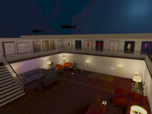 Entertainment rooms with fan art‚ sea life‚ meditation and outside space